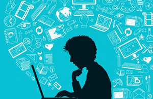 Student at computer 