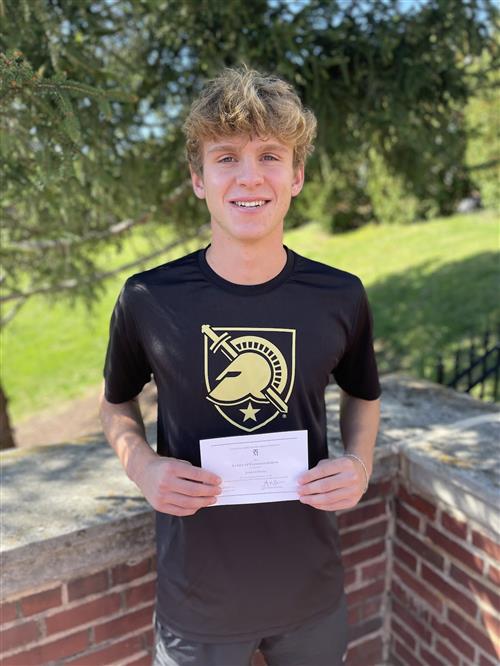student with certificate