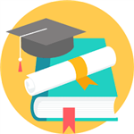 book, diploma, graduation cap 
